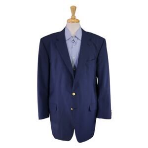 Official PGA Championship Blazer by Hickey Freeman Bobby Jones Navy Blue 46L